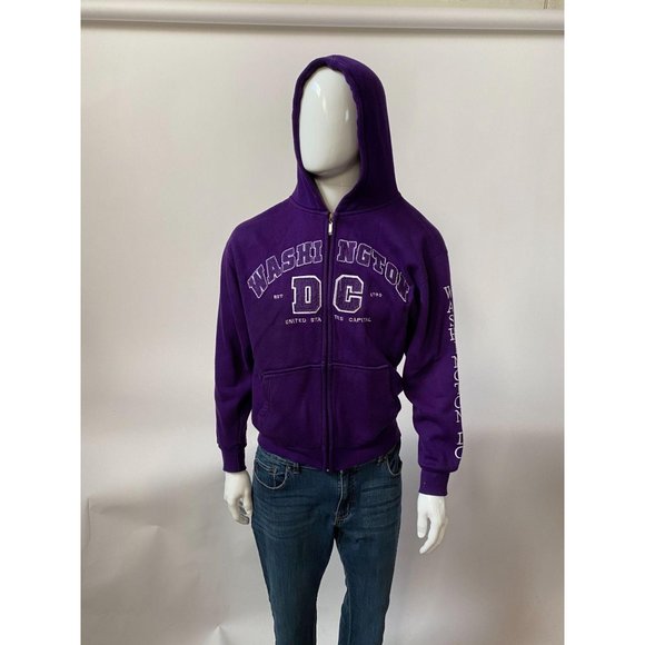 Washington DC Purple Zip Hoodie